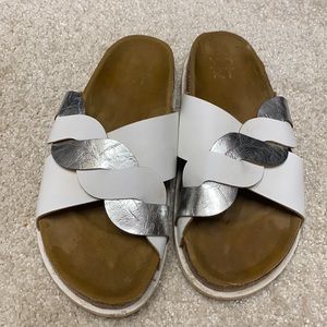 White and silver slides
